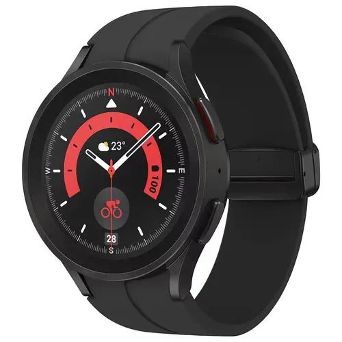 Smartwatch Samsung Galaxy Watch5 Pro Bt 45 Mm Preto Tela Super Amoled De 1.4&Quot;, Bluetooth, Wi-Fi, Gps, Nfc E Sensor De Frequncia Cardaca ptica